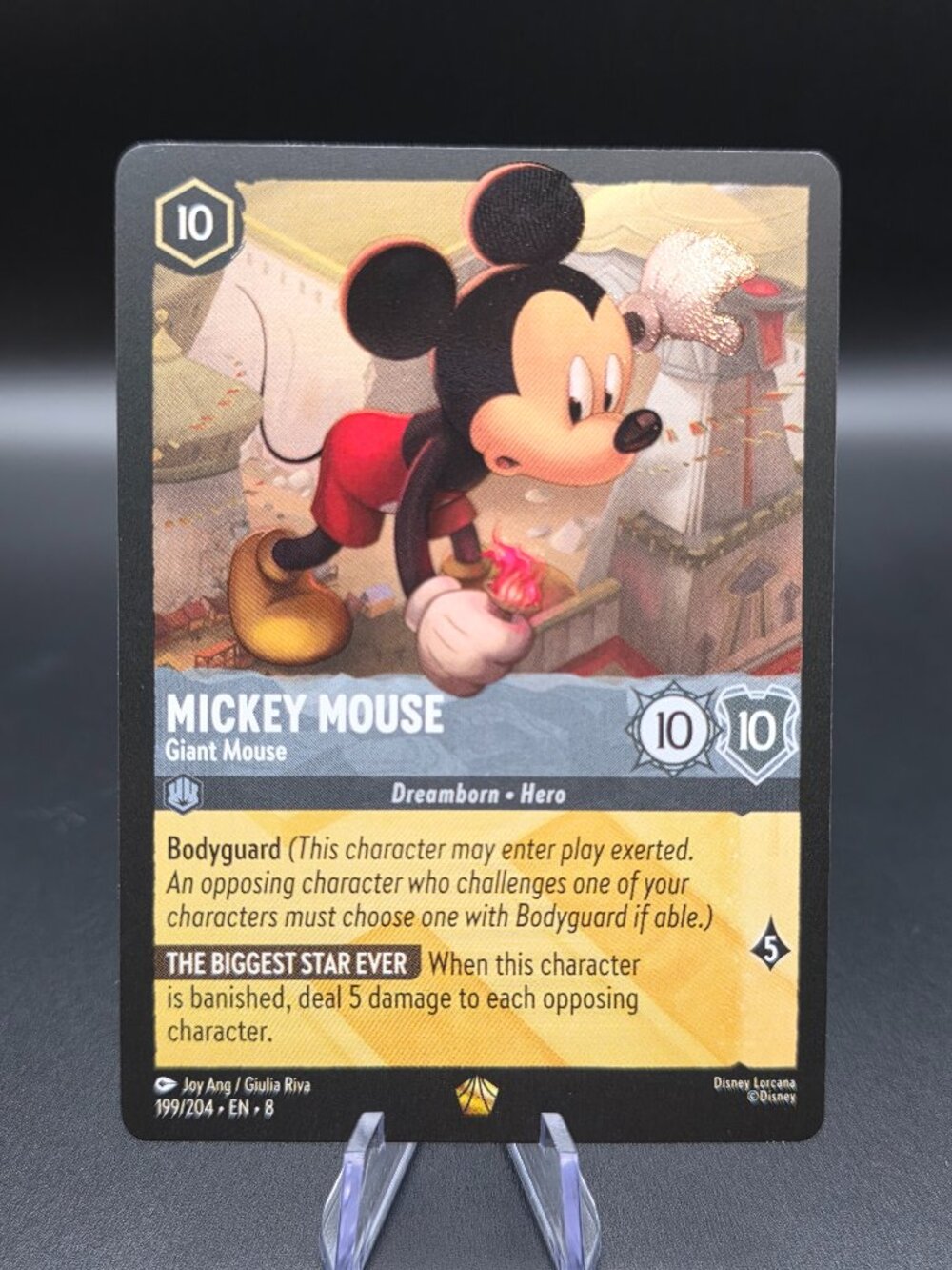Disney Lorcana Reign of Jafar EN8-Micky Mouse Giant Mouse 199/204 Regular